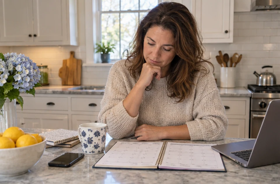A homeowner reviewing a showing schedule and planning access around a regular workday.