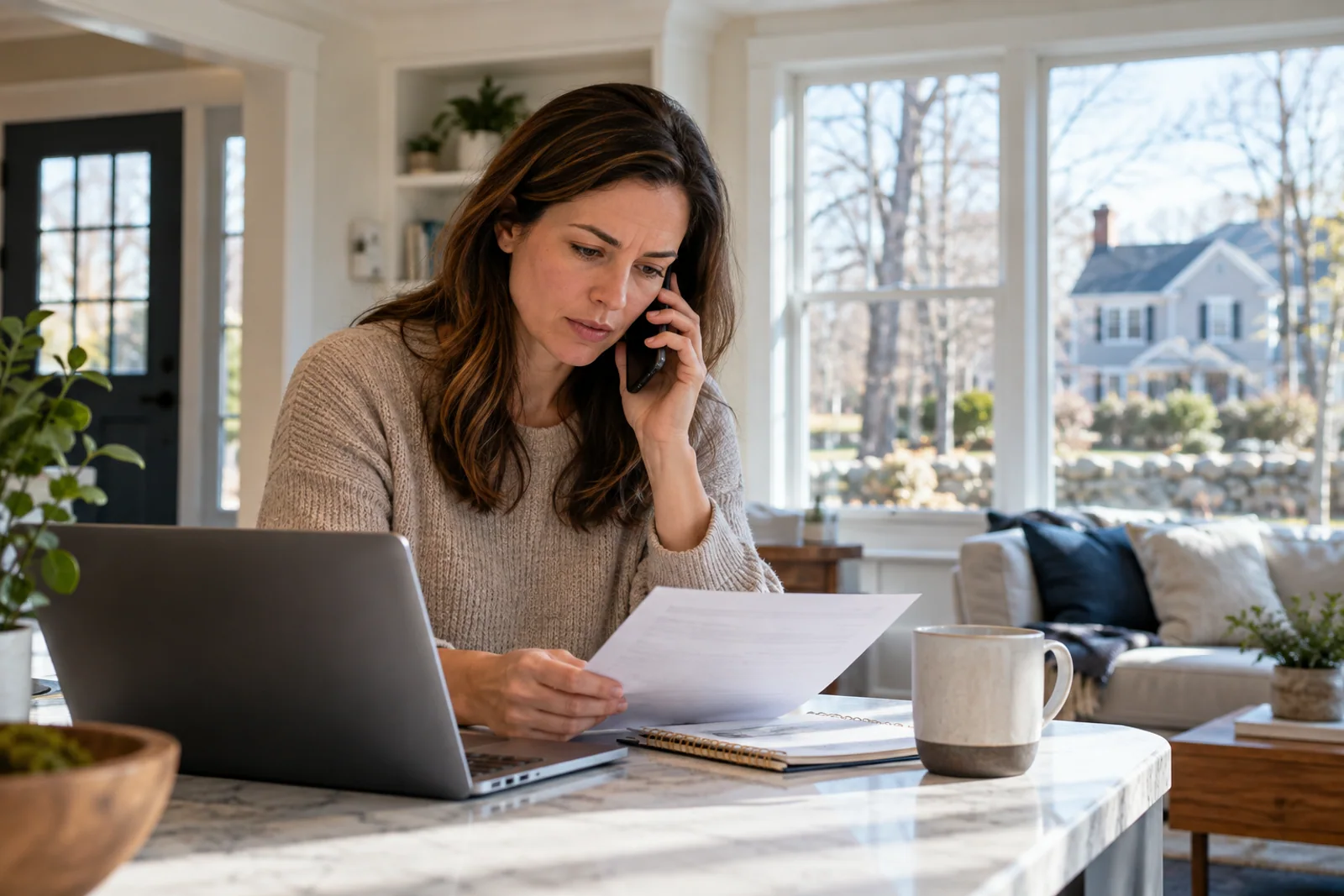 A buyer verifies a closing payment request by calling a known settlement contact.