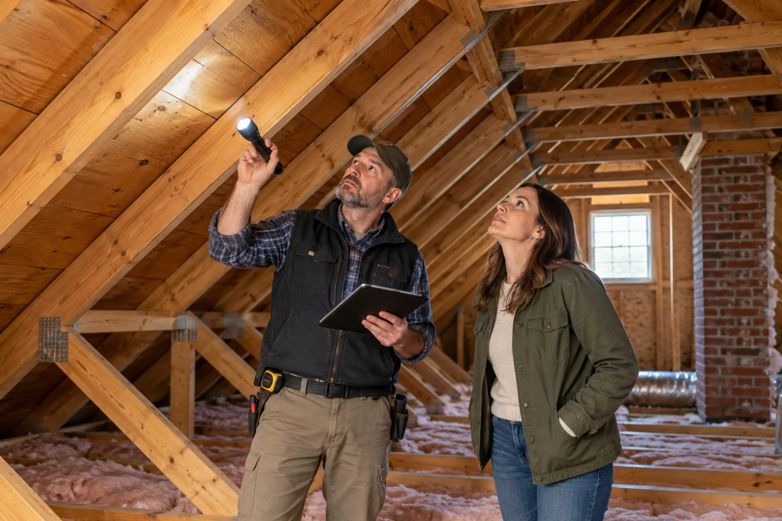 A seller organizes dated home repair receipts and permits into a clean property file.