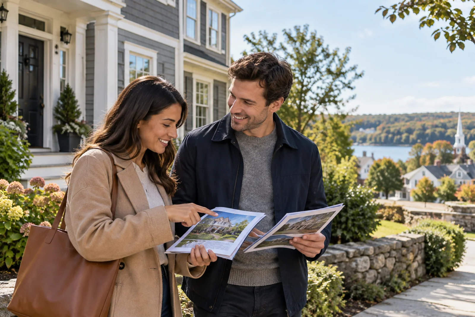 Two homebuyers compare separate notes and agree on a shared short list.