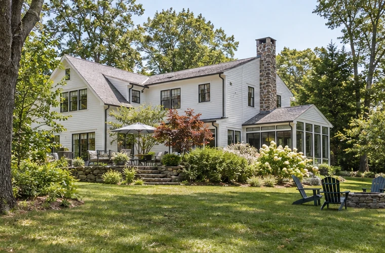 A separate Wayland-area home on a green residential lot, shown for comparison.